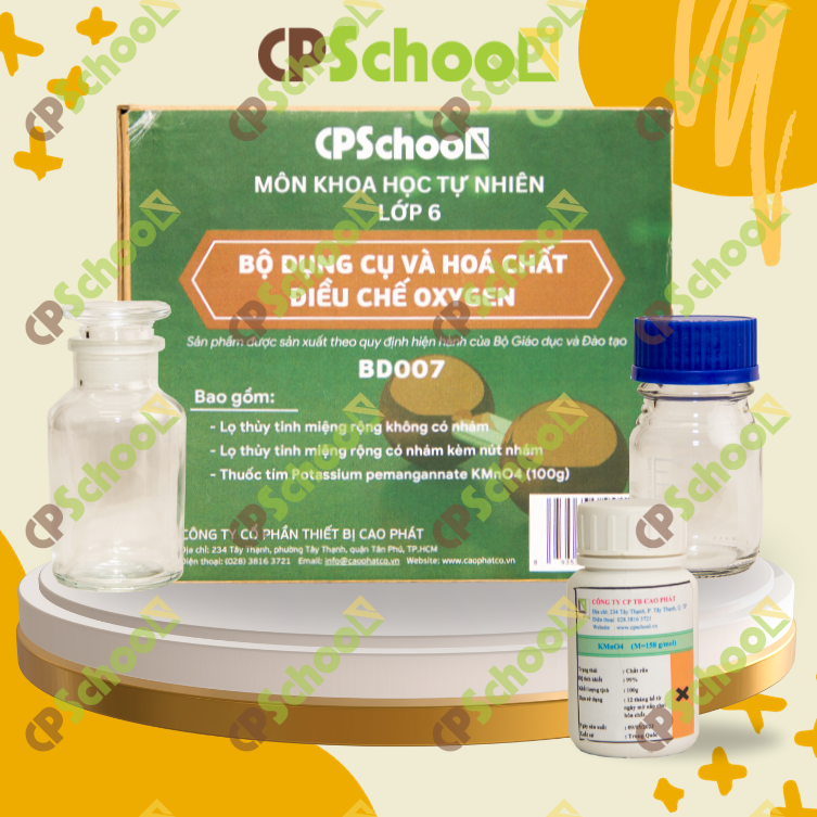 Bộ dụng cụ và hóa chất điều chế oxygen (không bao gồm TBDC)